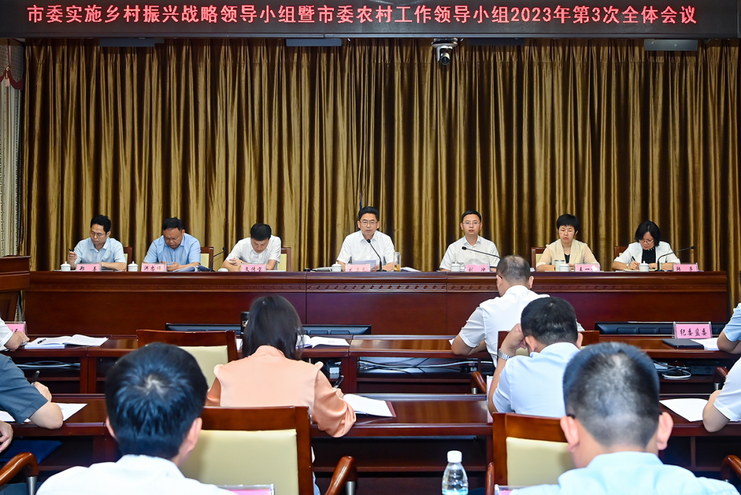 市委实施乡村振兴战略领导小组暨市委农村工作领导小组2023年第3次全体会议召开 龙卫东讲话 刘冲主持